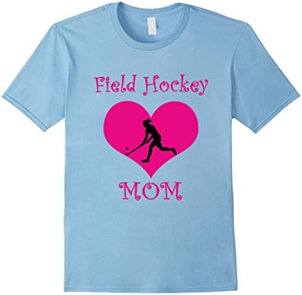 Men's Girly pink field hockey mom pink heart T-Shirt Medium Baby Blue