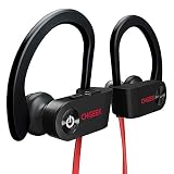 Bluetooth Headphones, Wireless Headphones Waterproof IPX7 Headsets for Workout, 9 Hours Playing Time HD Stereo Earbuds, Sports Earphones with Microphone, Black