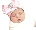 Infanteenie Beenie Pink Grosgrain Bow on a Pink and White Stripe Baby Girl Newborn Hospital hat
