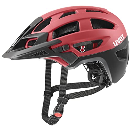 uvex Finale 2.0 - sicherer MTB-Helm für Damen und Herren - individuelle Größenanpassung - erweiterbar mit LED-Licht - red-Black matt - 52-57 cm