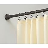 iDesign Cameo Metal Tension Rod, Adjustable Customizable Curtain Rod for Bathtub, Shower Stall, Closet, Doorway, 26-42 Inches, Bronze