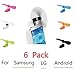 Android Smart Fan Pocket Size Portable Low Noise Cooling Mini USB Mobile Phone Fan for Samsung Galaxy S7, S7 Edge, LG G5 & Other Android Smart Phone 6 Pack Value Pack