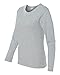 Gildan Heavy Cotton Ladies Missy Fit Long-Sleeve T-Shirt, Medium, SPORT GREY