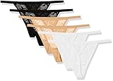 Madeline Kelly Women's 6 Pack All Over Lace String Thong Panty