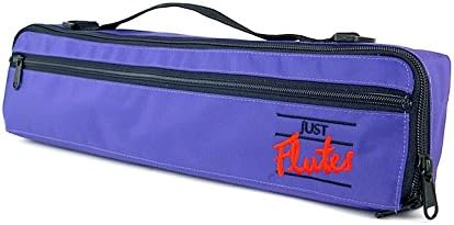 Just Flutes Flute Case Cover with Shoulder Strap, Purple