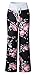 Artfish Women Loose Baggy Yoga Long Pants Floral Printed Trousers (L, Black)