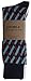 Soxmile Mens Big and Tall Jacquard Fashion Crew Socks - Square Stripes