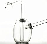 XcaAC 5inches Clear Glass Oil Burner Can Fill Water