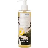 KORRES Instant Smoothing Serum Shower Oil, Vanilla Blossom Scent 8.45 Fl Oz | Lightweight Hydrating Body Oil for Men &amp; Women, Daily After Shower Skin Care for Dry &amp; Rough Skin, Nourishing Botanicals