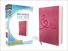 NIV, Bible for Kids, Leathersoft, Pink, Red Letter, Comfort Print: Thinline Edition