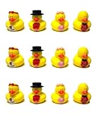 Lot Of (12) Valentine Sweetheart Rubber Ducks