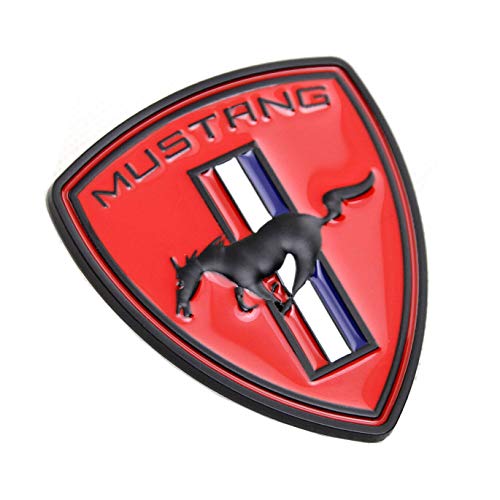 TOPOND Red Metal Running Horse Pony Car Door Fender Badge Hood Head Tailgate Emblem Rear Decal Sticker For Ford Mustang GT Accessories