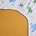 Wildkin Kids 100% Microfiber Crib Sheet – Soft, Breathable Fitted Sheet - Dinosaur Land