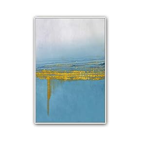 Framed Canvas Wall Art Abstract Color Block Canvas Prints Home Artwork Decoration for Living Room,Bedroom - 16x24 inches