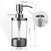 Seafulee Refillable 8.8 Oz Liquid Soap or Lotion Dispenser Free Rust Brushed Nickel Stainless Steel & Clear Acrylic Body for Bathroom or Kitchen Countertop