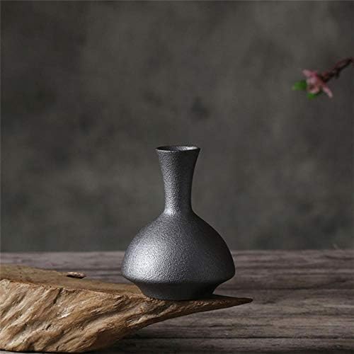 KOIYOI Ceramic Retro Simple Creative Desktop Small Ceramic Coarse Pottery Vase Hydroponic Room Decoration Home Furnishing,J