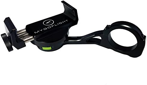 MYGOFLIGHT Universal Phone Bike Handlebar Mount - Aircraft Grade All Aluminum Holder 360° Rotation for Bicycles Motorcycles Snowmobiles ATVs ATCs