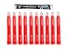 Cyalume ChemLight Military Grade Chemical Light Sticks – 30 Minute Duration Light Sticks Provide Intense Light, Ideal as Emergency or Safety Lights and Much More, Standard Issue for U.S. Military Personnel – Red, 6” Long (Pack of 10)