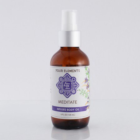 Meditate Body Oil Four Elements Organic Herbals 4 oz Oil