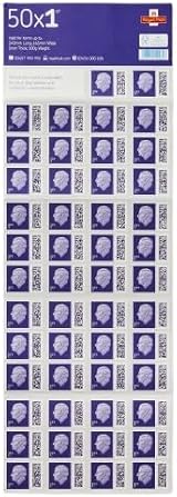 Royal Mail 50 x 1st Class Barcoded Stamps Plum Purple 100g Max view 5