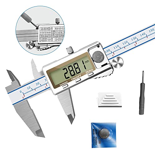 Digital Calipers, DITRON Electronic Caliper, 6 Inch, Micrometer