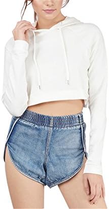 Hooded Crop Tops Women Long Sleeve Female Pullover Tops Preppy Style Solid Casual Ladies Sweatshirts