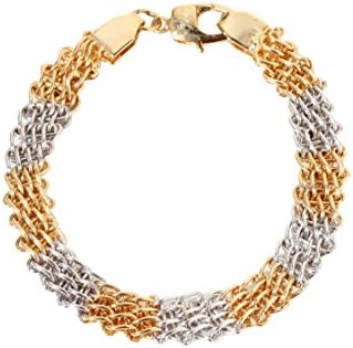 Dilan Jewels BLISS Collection Two Tone Gold Plated Link Chain Bracelet For Men