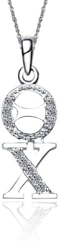Greek StarTheta Chi Necklace for Sweetheart with a 18" Silver Chain (TC-P001)