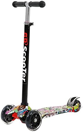 Kick Scooters for Kids 2017 Designs plus Adjustable Handlebars and Light Up Wheels Kick Scooter(Doodle1)