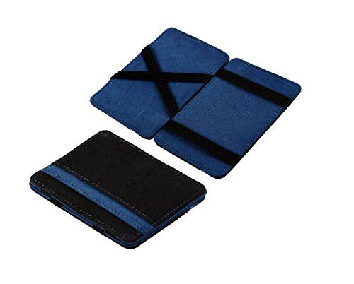 Foryee Mens Magic Wallet Credit 5 Id Case Holder - Blue