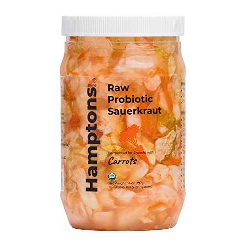 Hamptons Brine Raw Probiotic Sauerkraut Carrots. Rich in Probiotics