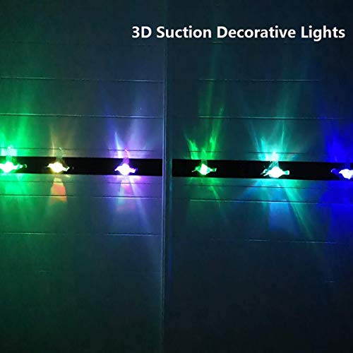 TuTu Home Wall Night Lights 3D Color Changing LED Hummingbird Lights with Suction Cup Decorative Lights for Home Party Garden Set of 6