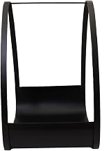 Charles Bentley Log Holder Black Matte Iron Larch Fireplace Wood Storage 6KG view 8