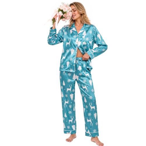 U2SKIIN Women Silk Pajamas Set