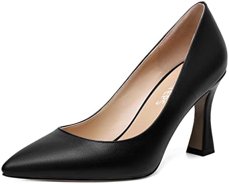 Amazon.com | GUAVAIVY Women's Pumps, Pointed Closed Toe Mid Heel