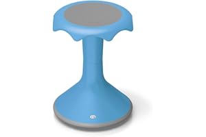 VS America Hokki Stool, Flexible Ergonomic Seating Stool for Kids and Adults, 18" Seat Height, Light Blue