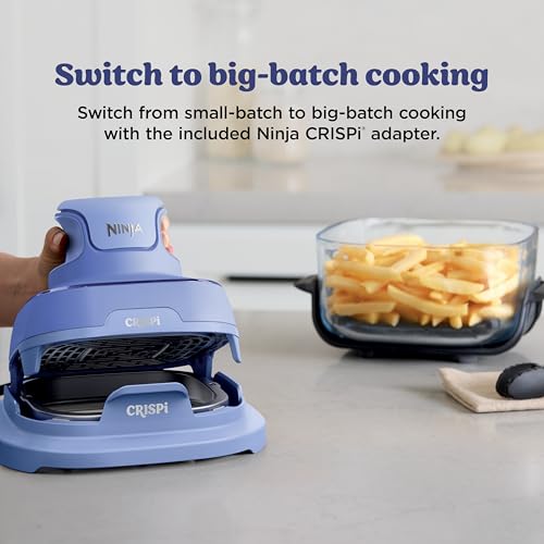 Ninjas | Freidora de aire | Sistema de cocción portátil Crispi 4 en 1 | Recipientes de vidrio de 4 cuartos y 6 tazas, platos para verduras y tapas de almacenamiento incluidos | Apto para microondas, congelador y lavavajillas | Lila esmerilada | FN101PR Ninjas | Freidora de aire | Sistema de cocción portátil Crispi 4 en 1 | Recipientes de vidrio de 4 cuartos y 6 tazas, platos para verduras y tapas de almacenamiento incluidos | Apto para microondas, congelador y lavavajillas | Lila esmerilada | FN101PR