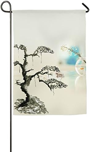 Garden Flag Pine Chinese Style Alumni Nation Stripes Flag