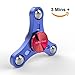 KOMVOX Jr. 2 IN 1 Fidget Spinner Metal Finger Spinning Top Brass Wheel for EDC, ADHD, Anxiety and Pressues Relief (Blue Set)