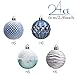 Valery Madelyn 24ct 70mm Luxury Collection Gold Beige Shatterproof Christmas Ball Ornaments 7cm/2.75inch, 24 Hooks Included, Themed with Tree Skirt(Not Included)