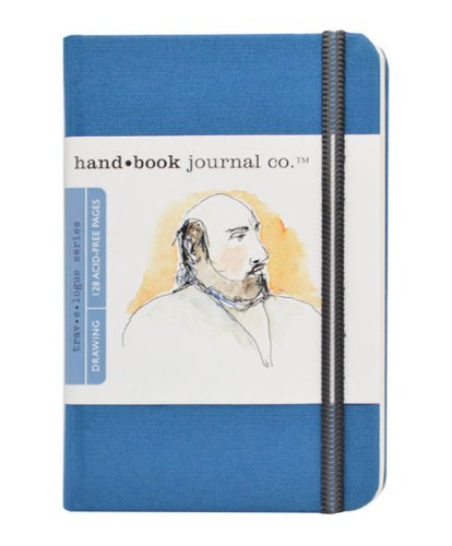 Travelogue Drawing Book, Pocket Portrait 5-1/2 x 3-1/2, Ultramarine Blue Artist Journal