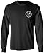 Joe's USA Koloa Surf Long Sleeve Black Marlin Cotton T-Shirts. Regular, Big & Tall