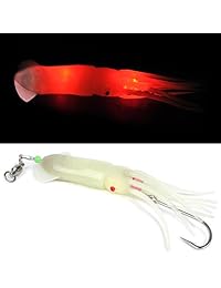 Dr.Fish Señuelo de la pesca de agua salada Calamar trolling Cemento costero Offshore 6.7 "Luz LED incorporada Mahi Atún Marlin Sails Wahoo