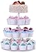 BonNoces 4 Tier Acrylic Glass Round Cupcake Stands Tower - Tiered Cupcake Carrier - Clear Display Holder Tree - Tiered Pastry Stand Dessert Stands Wedding Cake Stands For Wedding Party