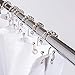 Wimaha Rustproof Shower Curtain Ring Hooks, Stainless Steel Heavy Duty Roller Double Glide Decorative Shower Hooks for Bathroom Rods Curtains Liners, Brushed Nickel, Set of 12