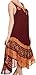 Sakkas A900 Batik Flower Caftan Tank Dress / Cover Up - Chocolarte Gold - One Size