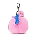 BT21 COOKY Character Small Plush Stuffed Animal Coin Purse Pouch ID Card Wallet with Clip, Pink