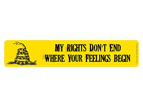 My rights don't end where your feelings begin (Bumper Sticker)