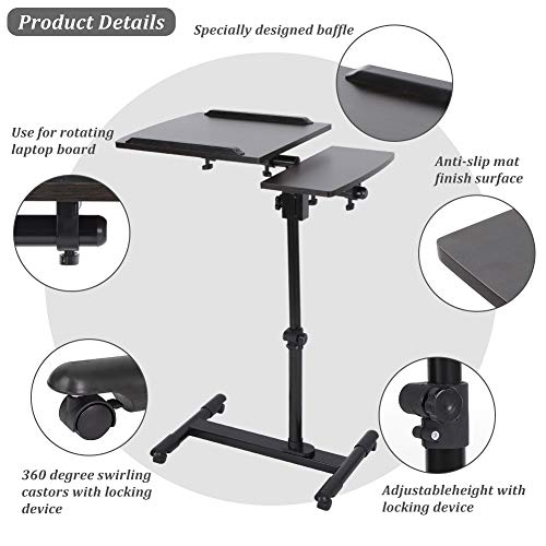 3 Adjustable+Overbed+Portable+Notebook+Hospital