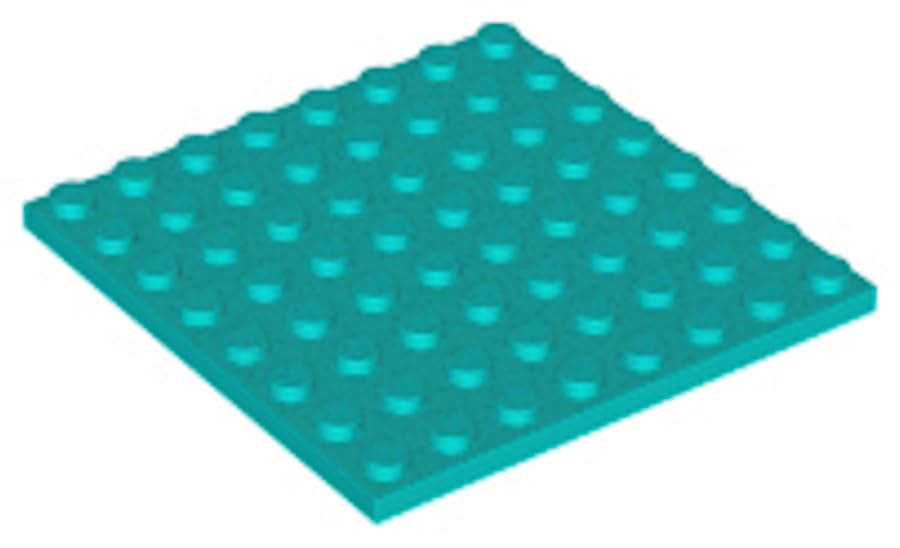 LEGO Building Plate, 8 x 8 Studs, Part 41539 (Dark Turquoise, 2, Plates) — image 1